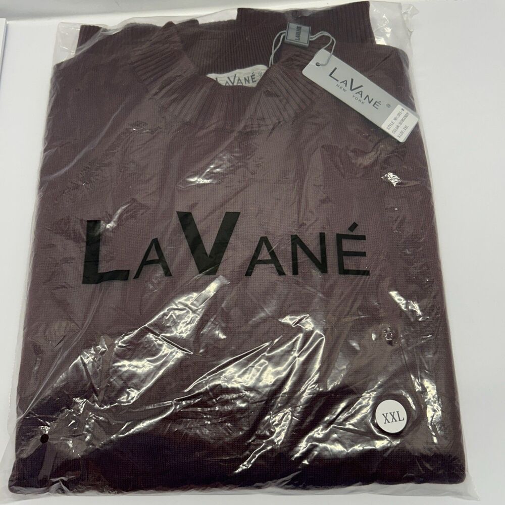 LaVane New York Sweater Crew Neck Men Burgandy XXLNew w/Tags